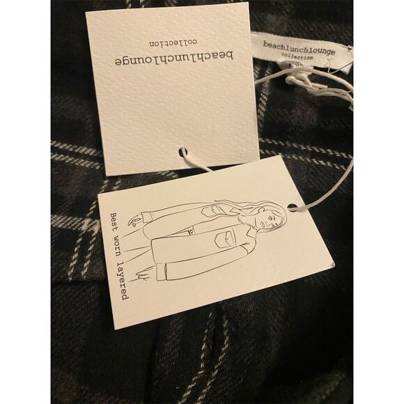 Beachlunchlounge Black Plaid Blazer - Picture 6 of 8